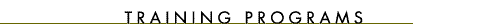 Training Programs