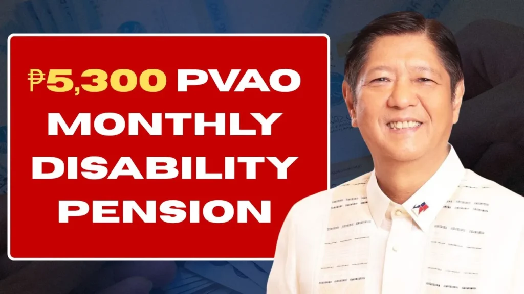 5,300 PVAO Monthly Disability Pension 2026